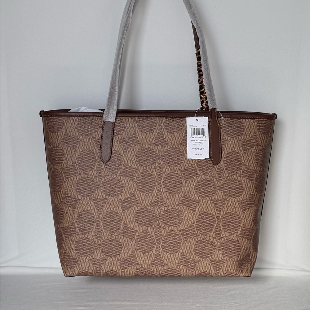 Coach City Tote Bag In Signature Canvas With Halloween Print CCE70 NWT - Picture 4 of 11